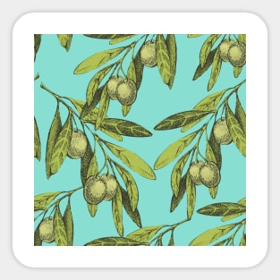 Olives pattern texture Sticker